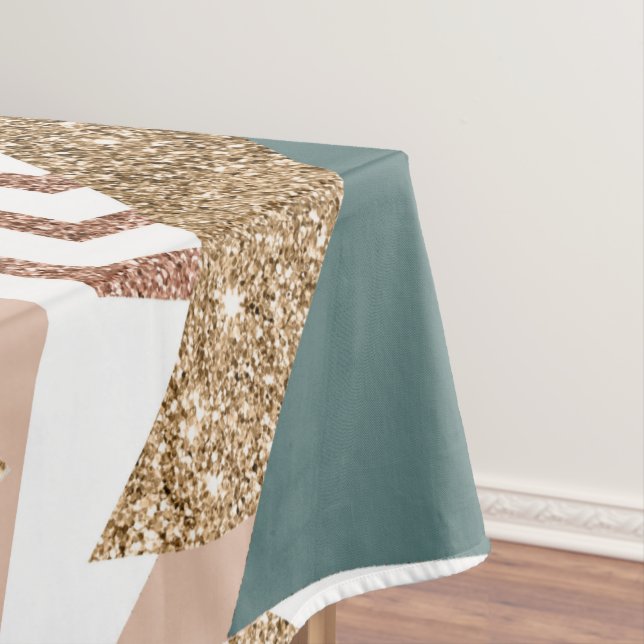 Nappe 80s rétro Abstrait | les années 70 Palette Vert et (In Situ)