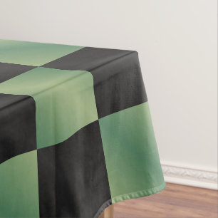 Nappe À damiers moderne vert olive noir dégradé