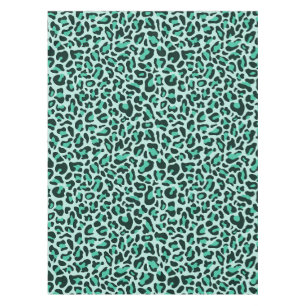 Nappe à imprimé léopard bleu sarcelle