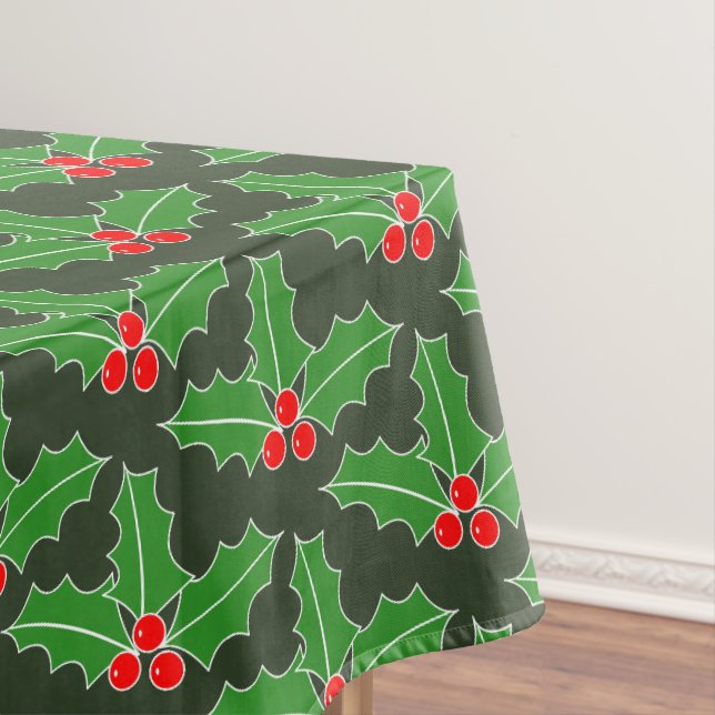 Nappe à motif de feuille de houx pour les fêtes de (In Situ)