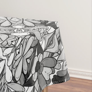 Nappe à motif noir et blanc pour décoration intéri