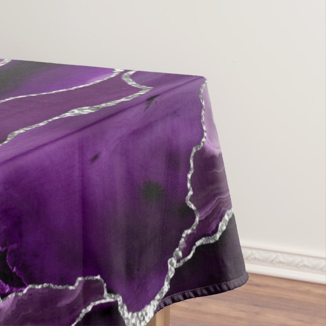 Nappe à paillettes formelles argent violet Agate (In Situ)