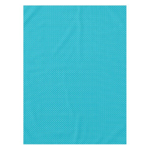 Nappe à pois turquoise et blanc