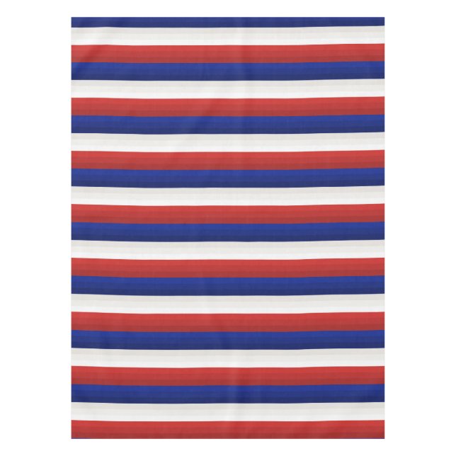 Nappe à rayures dégradé rouge blanc bleu (Devant)