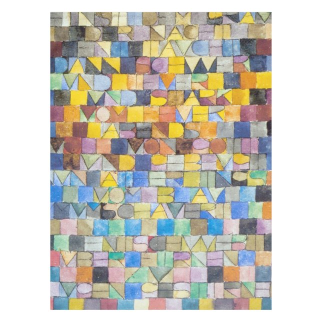 Nappe ABC (Alphabet), Paul Klee (Devant)