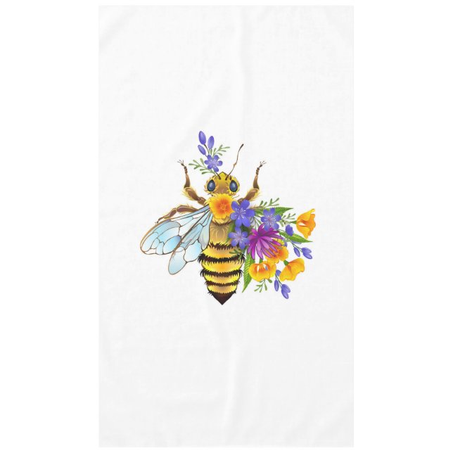 Nappe Abeille à fleurs avec plantes sauvages (Devant)