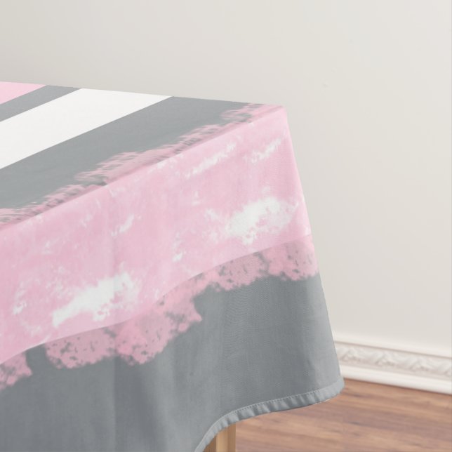 Nappe Abstract Art Pink Grey White Lines (In Situ)