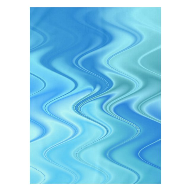 Nappe Abstrait Bleu Ondulé (Devant)