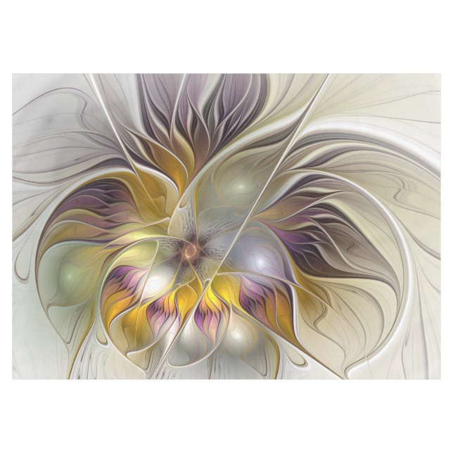 Nappe Abstrait Imaginaire coloré Fleur moderne Fractal (Devant (Horizontal))