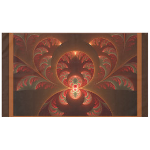 Nappe Abstrait lumineux rouge orange moderne Fractal