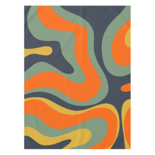 Nappe Abstrait moderne de torsion liquide rétro