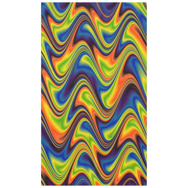 Nappe Abstrait Multicolore Ondulé (Devant)