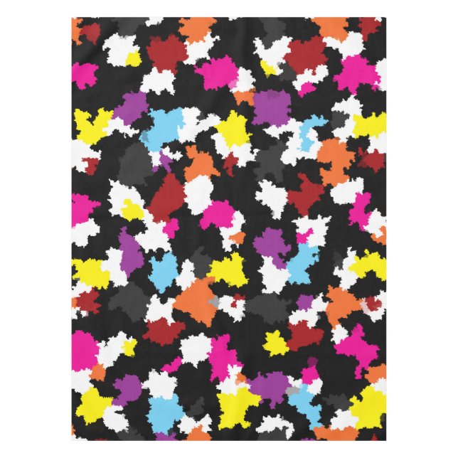 Nappe Abstrait noir coloré irrégulier (Devant)