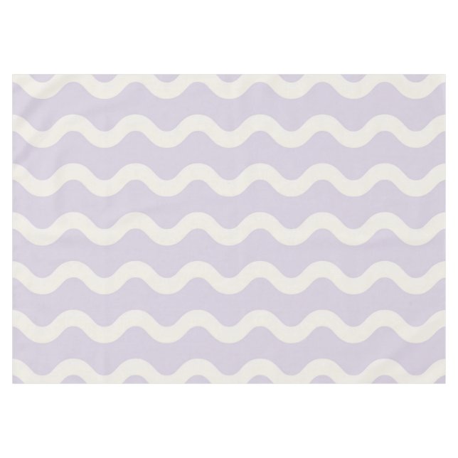 Nappe Abstrait Purple Wavy Stripe Stylish Dîner Printemp (Devant (Horizontal))