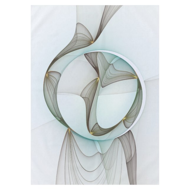 Nappe Abstrait Turquoise Brown Gold Elegance (Devant)