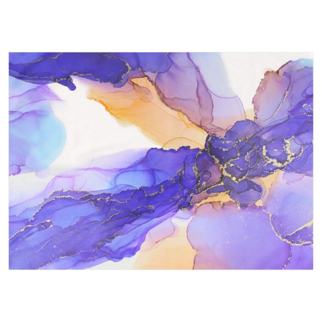 Nappe Abstraite bleue orange (Devant (Horizontal))
