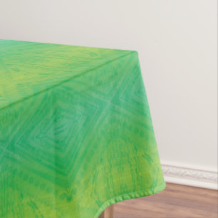 Nappe Acceptation   Motif de Shibori jaune bleu