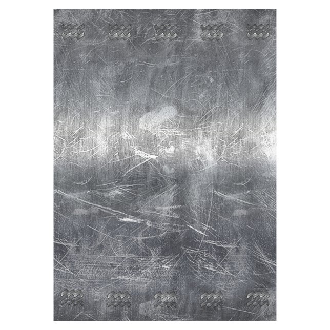Nappe Acier argenté affligé par signe de zodiaque de (Devant)