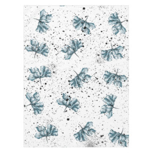 Nappe Acier peint à la main bleu Design floral