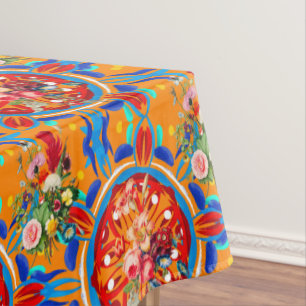 Nappe Acitrus d'été, boho, bohème, floral méditerranéen 