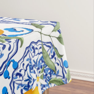 Nappe Acitrus d'été, boho, bohème, floral méditerranéen