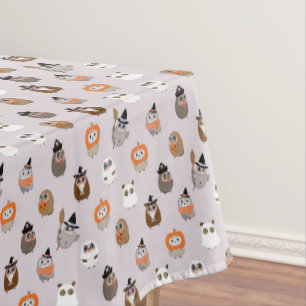 Nappe Adorable Chouette d'Halloween Motif
