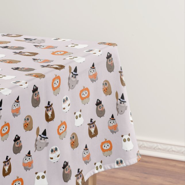 Nappe Adorable Chouette d'Halloween Motif (In Situ)
