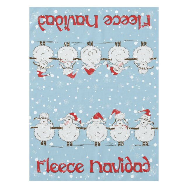 Nappe adorable FUNNY Fleece Navidad Christmas Sheep (Devant)