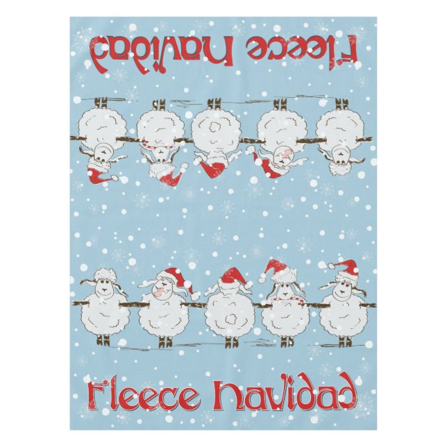 Nappe adorable FUNNY Fleece Navidad Christmas Sheep (Devant)