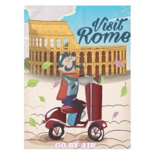 Nappe Affiche de voyage du dessin animé de Rome