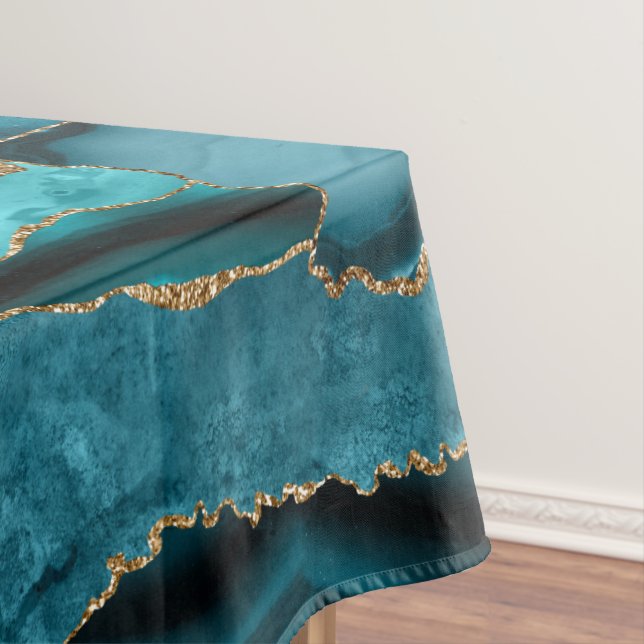 Nappe Agate de parties scintillant bleue et or (In Situ)