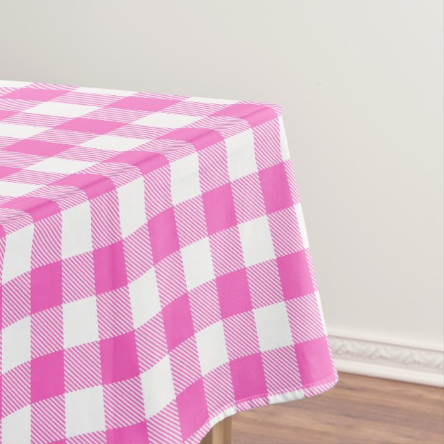 Nappe Agritourisme rustique rose et blanc En vichy plaid (In Situ)