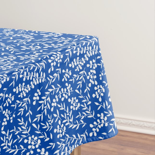 Nappe Agritourisme simple motif floral bleu (In Situ)