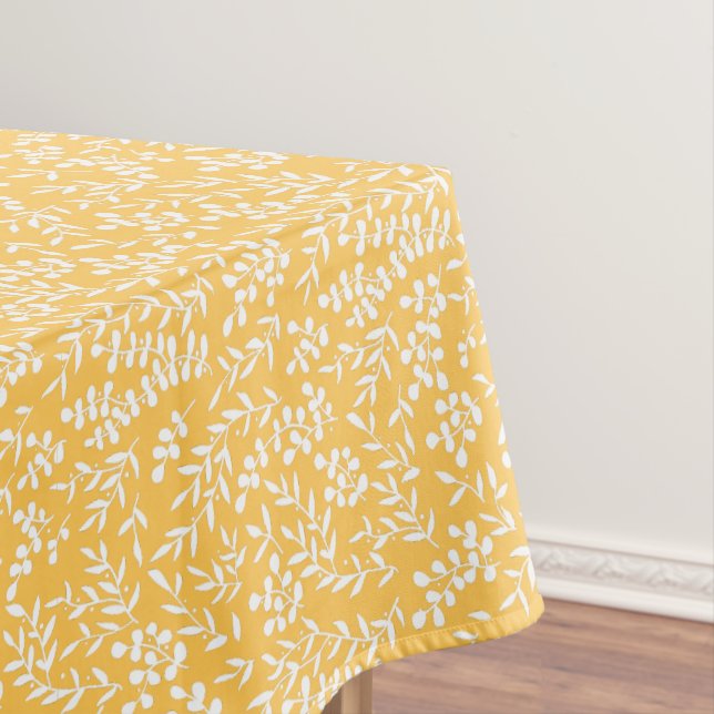 Nappe Agritourisme simple motif floral jaune (In Situ)