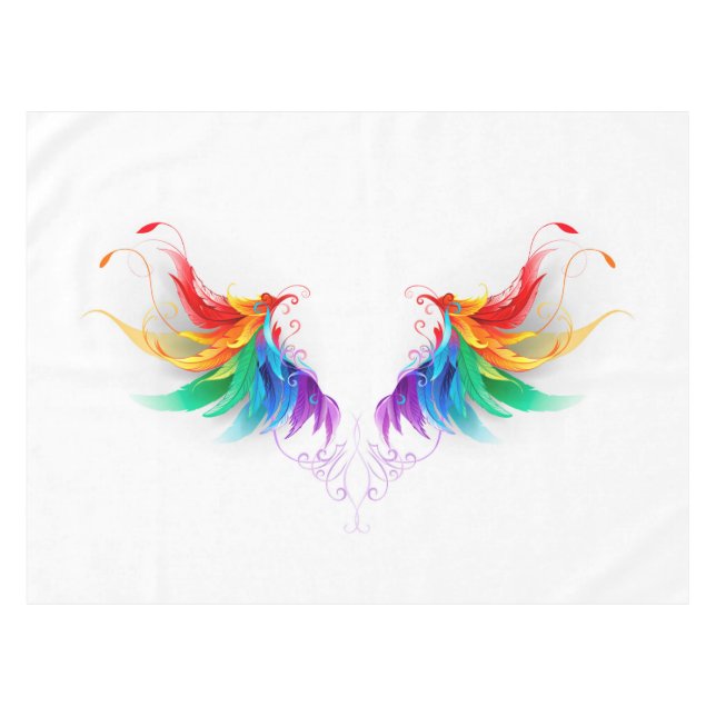 Nappe Ailes fluffy arc-en-ciel (Devant (Horizontal))