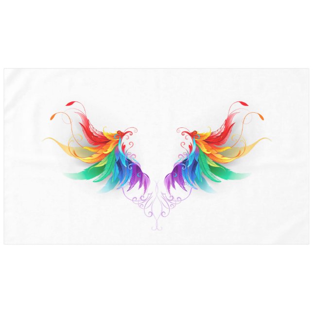 Nappe Ailes fluffy arc-en-ciel (Devant (Horizontal))