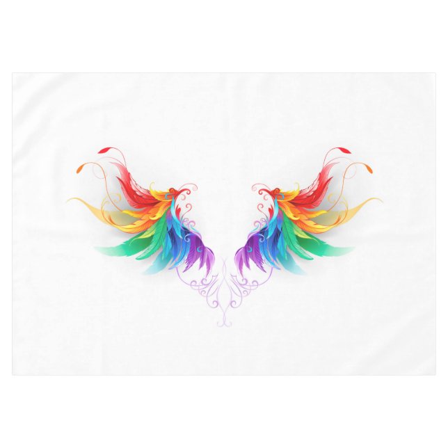 Nappe Ailes fluffy arc-en-ciel (Devant (Horizontal))