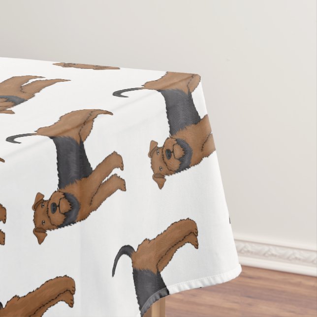 Nappe Airedale terrier dog cartoon (In Situ)