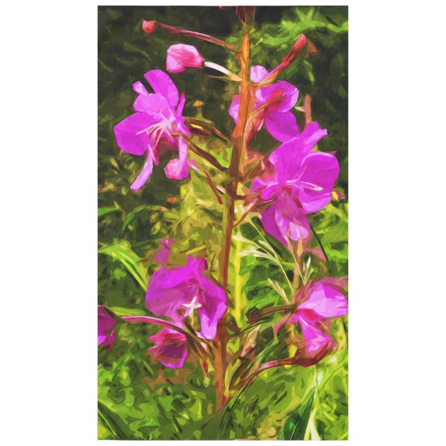 Nappe Alaskan Fireweed Fleur sauvage rose Abstrait (Devant)