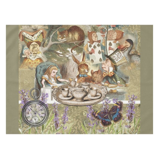 Nappe Alice Adventures in Wonderland Mad Tea Party (Devant (Horizontal))