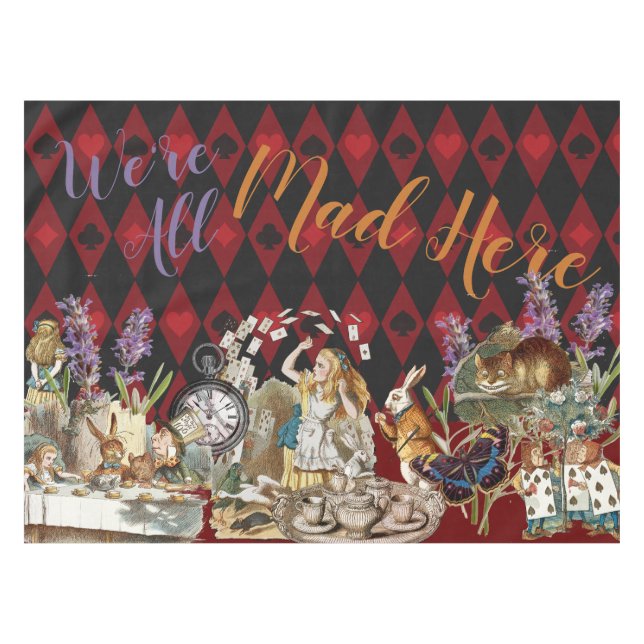 Nappe Alice au pays des merveilles Mad Cheshire Chat (Devant (Horizontal))