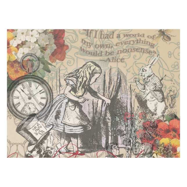 Nappe Alice Aventures Merveilleterre Rideau Classique Ar (Devant (Horizontal))