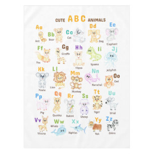 Nappe Alphabet Animal ABC Mets animaux