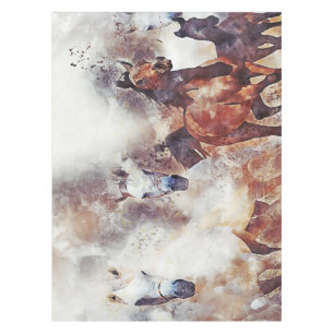 Nappe Amazing white and bay horses in a gallop