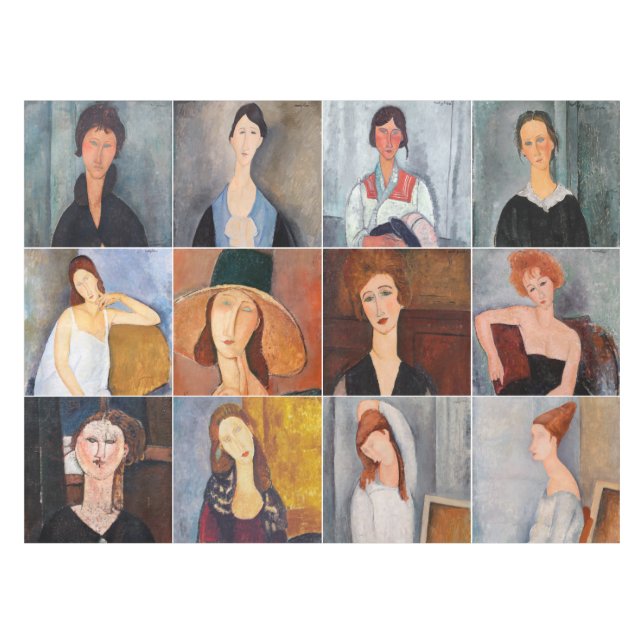 Nappe Amedeo Modigliani - Collage de chefs-d'oeuvre (Devant (Horizontal))