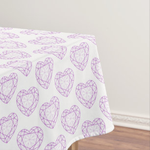 Nappe Amethyst pierres de coeur tissu motif