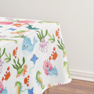 Nappe Amis sous-marins mignons - Motif d'animaux marins
