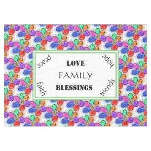 Nappe Amour Famille Été Artsy Aquarelle Fleurs