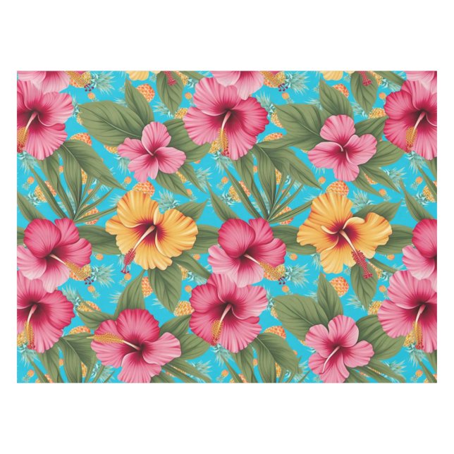 Nappe Ananas à fleurs tropicales (Devant (Horizontal))