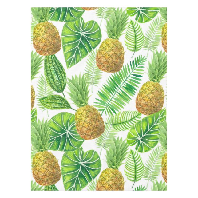 Nappe Ananas et feuilles tropicaux (Devant)